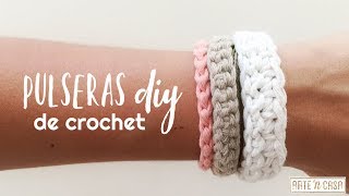 Pulseras de la amistad fáciles de hacer de crochet paso a paso [upl. by Ahtaga]