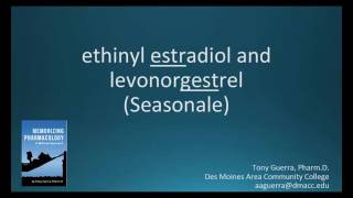 How to pronounce ethinyl estradiol  levonorgestrel Seasonale Memorizing Pharmacology [upl. by Kiehl671]