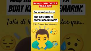 Bedanya  APOLOGIZE amp APOLOGISE in English kampunginggrisvirtual belajarbahasainggris shorts [upl. by Hanfurd]