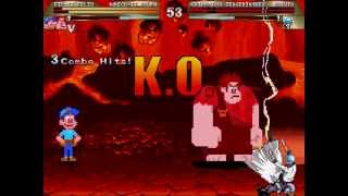 MUGEN FixIt Felix amp WreckIt Ralph Vs Kabuto Yakushi amp Grimmjow Jaegerjaquez [upl. by Nosduj]