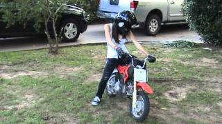 girl crashes mini bike [upl. by Munford]