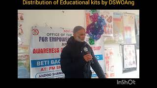 Distribution of Educational kits among students by District Social Welfare Officer Ang [upl. by Nyvrem]