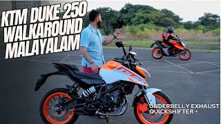 KTM DUKE 250 First Look In Malayalam  Gets Quickshifter Eni Clutch Pidikanda [upl. by Lambard]