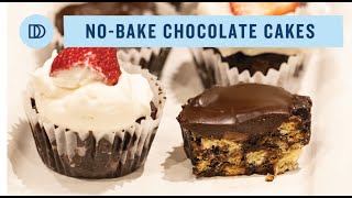 Chocolate NoBake Biscuit Cupcakes Greek Mosaiko [upl. by Cud]