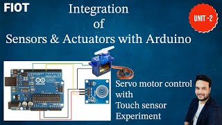 Integration of Sensors amp Actuators with Arduino  Touch sensor arduino servo motor experiment [upl. by Dnalyar718]