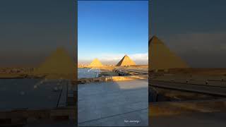 Pyramids Revealed from Khufu Restaurants Terrace🇪🇬 [upl. by Mercer841]