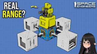 All Large Turret Real Projectile Range Tested Space Engineers [upl. by Weisler955]