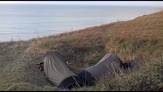 WILD CAMPING ON THE WHITE CLIFFS OF DOVER  KENT WALK [upl. by Sterrett]