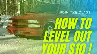 How to level out your s10 Lowering block install [upl. by Nohsyt]