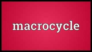 Macrocycle Meaning [upl. by Anazraf]