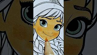 Coloring Elsa amp Anna  Winter Wonderland Disney Princess Art 🎨❄️ disney frozen2 art [upl. by Asa]