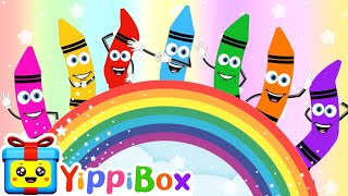 THE COLORS SONG  Learn Colors with Crayons  YippiBoxRhymes Nursery Rhymes amp Kids Songs [upl. by Champaigne]