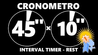 cronometro 45 segundos 10 descanso [upl. by Htyderem]