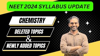 Chemistry Deleted Portions  NEET 2024 Reduced syllabus [upl. by Annais]