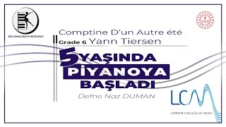 Defne Naz DUMAN Grade 6  Comptine Dun Autre été  Yann TIERSEN [upl. by Packton]