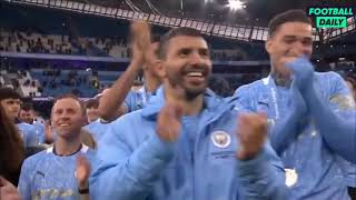 Martin Tyler gifts Sergio Aguero with his bit of commentary one final time “Agueroooooooo [upl. by Llerred]