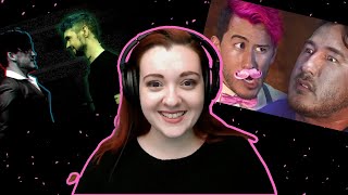 Darkiplier vs Antisepticeye  Warfstache interviews Markiplier Reaction [upl. by Neeruan760]