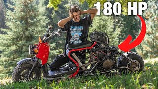 First Start CBR 1000 Engine Swapped Scooter [upl. by Yelich]