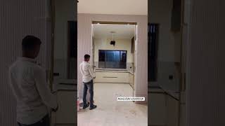 new home slidingdoor glass kitchendoor glassdoordesign profile gold mumbai interior slime [upl. by Mikah920]