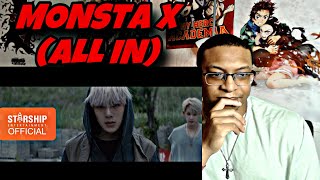 MONSTA X  걸어 ALL IN MV REACTION [upl. by Leler]