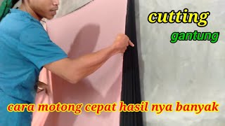 cutting jilbab metode gantung mudah sekali potong dapet banyak [upl. by Olympium]