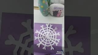 Diy paper snowflake❄️ diy diycrafts craft youtubeshorts shorts christmas christmascrafts art [upl. by Oeflein]