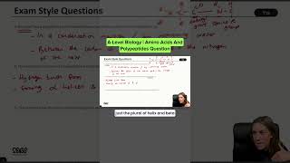 ALevel Biology  Amino Acids And Polypeptides Question [upl. by Guarino]