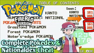 COMPLETE POKEDEX CHEAT FOR FIRE REDLEAF GREENASHGRAY  HOW TO COMPLETE POKEDEX IN FIRE RED [upl. by Georas797]