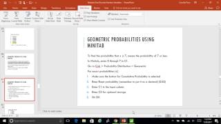 Geometric Probability in Minitab [upl. by Harvard]