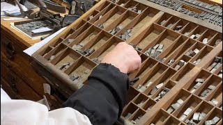 Typesetting and showing the full letterpress printing process for World Typing Day January 8 [upl. by Gebhardt]