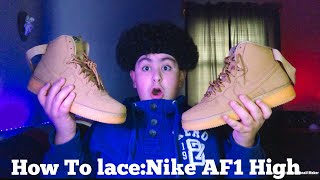 How To LaceNike AF1 High 🔥 [upl. by Panther]