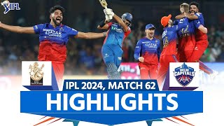 RCB vs DC IPL 2024 Highlights Royal Challengers Bengaluru vs Delhi Capitals  Full Match Highlights [upl. by Hiett]