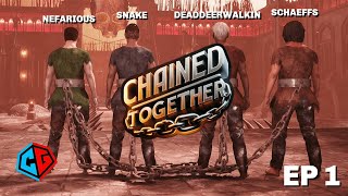 FOUR UNCOORDINATED PEOPLE TRY CHAINED TOGETHER  EP 1 [upl. by Zeculon]