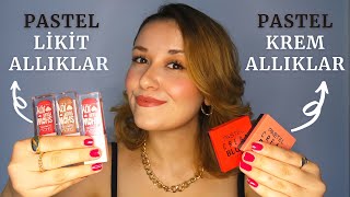 Pastel Likit ve Krem Allıkları Deniyorum  Uygun Fiyatlı Allık Önerisi  Missha Juicy Pang Muadili [upl. by Amalbena]