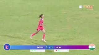 HISTORIC AND INTERESRING FOOTBALL MATCH NEPAL VS INDIA SAFF WOMENS CHAMPIONSHIP SEMIFINAL 081024 [upl. by Linskey722]