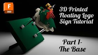 Fusion 360 Tutorial  3D Printed Floating Logo Sign Part 1 [upl. by Raji]