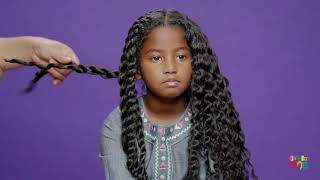 Coily Kinky Curly Hair Kids Twists Natural Twist Out HowTo Video [upl. by Iover]