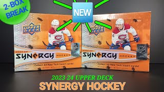 NEW 202324 UPPER DECK SYNERGY HOCKEY 2BOX BREAK HUNTING AUTOGRAPHED ROOKIE CARDS amp CONNOR BEDARD [upl. by Nirroc]