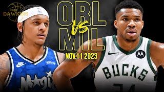 Milwaukee Bucks vs Orlando Magic Full Game Highlights  Nov 11 2023  FreeDawkins [upl. by Oiramed]