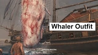 Assassins Creed 4 Whaler Outfit Edward Kenway customization Harpooning Whales AC4 Black Flag [upl. by Annalise270]