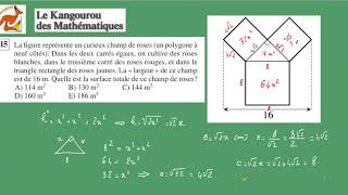 Concours Kangourou 2012 sujet S première terminale questions 15 et16 [upl. by Golub]