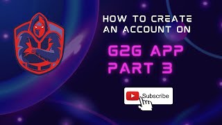 How to create an account on G2G earning platform [upl. by Nore]