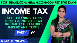 Income Tax 202223  Introduction  BBA  BCom  MCom  MBA Competitive Exam [upl. by Akapol565]