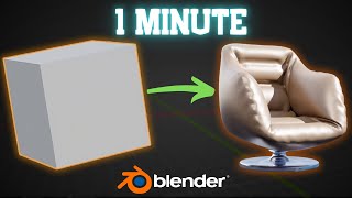 Create a Chair in Blender in 1 Minute [upl. by Heinrich]