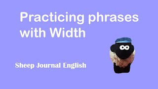 Check out this video on width phrases  English listening [upl. by Naek]