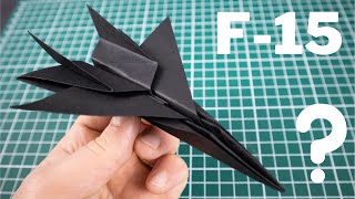 Como Hacer un Avión de Papel  Avión de Combate F15 [upl. by Solokin]