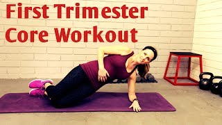 14 MInute First Trimester Core WorkoutSafe Ab Exercises for Pregnancy [upl. by Reamonn]