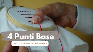 4 PUNTI BASE PER RICAMARE LETTERE  Tutorial per principianti ricamo a mano ricamo embroidery diy [upl. by Ennairod]