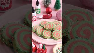 Christmas Pinwheel Cookies❤️💚 christmas easyrecipe shorts cookiesrecipe ︱FOLIAY™ [upl. by Naanac]