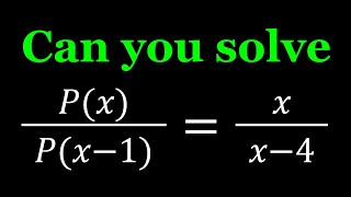 A Polynomial Equation  Math Competitions [upl. by Eniluqcaj]